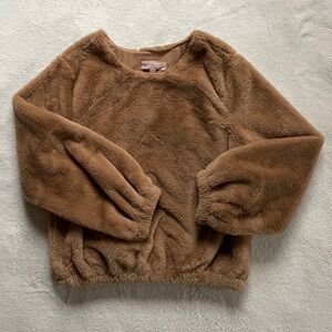 Philosophy Camel Faux Fur Sweater